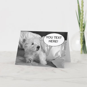 Cartão Cute Westie dog greeting card