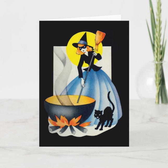 Cartão Cute Witch (Frente)
