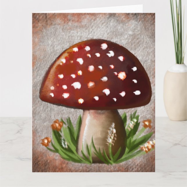 Cartão Cute Woodland Mushroom Tissue Paper (Frente)