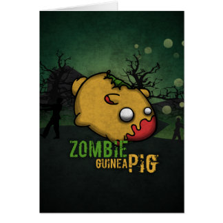 Cartão Cute Zombie Guinea Pig