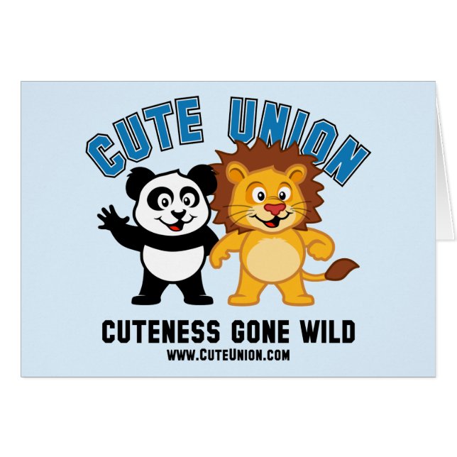 Cartão Cuteness ido selvagem (Frente Horizontal)