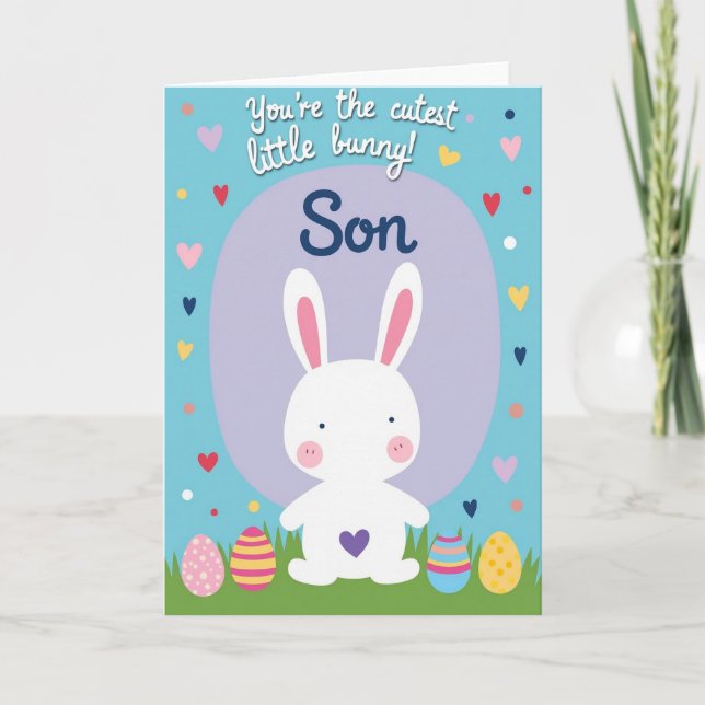Cartão Cutest Little Bunny Son Card (Frente)