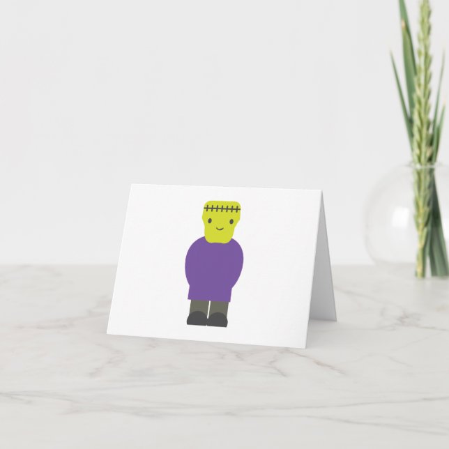 Cartão Cutie Frankenstein Monster (Frente)