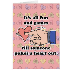 Cartão cutuque um coração