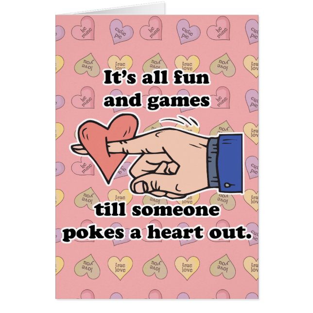 Cartão cutuque um coração (Frente)