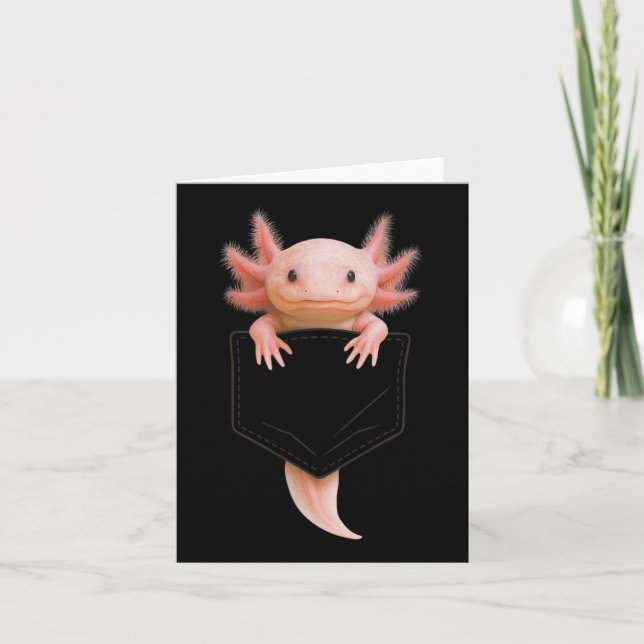 Cartão Cuz Axolotl Cket Engraçado Para Homens Mulheres Ad (Frente)