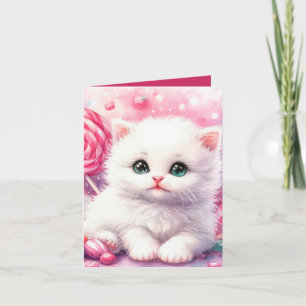 Cartão Cuz Princesa Kitten adiciona mensagem qualquer pro