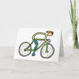 Cartão Cycling Stickman