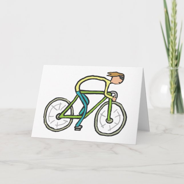 Cartão Cycling Stickman (Frente)