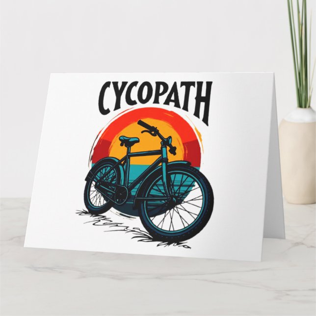 Cartão Cycopath: Bike Energetica com Teto Gráfico do Sol (Frente)