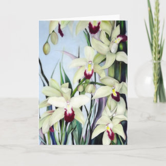 Cartão Cymbidiums Greeting Card with envelope