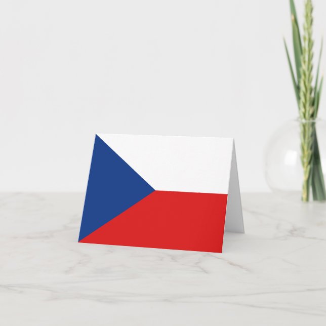 Cartão Czechia Flag Notecard (Frente)