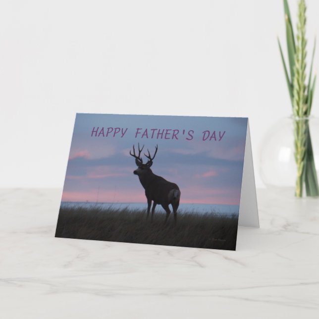 Cartão D3 Mule Deer Buck Sunrise Buck (Frente)