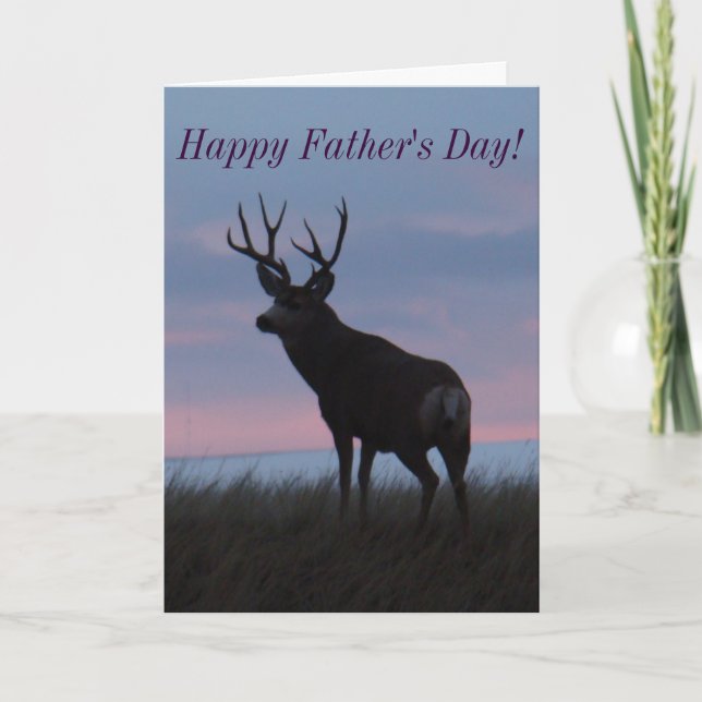 Cartão D3 Mule Deer Buck Sunrise Buck (Frente)