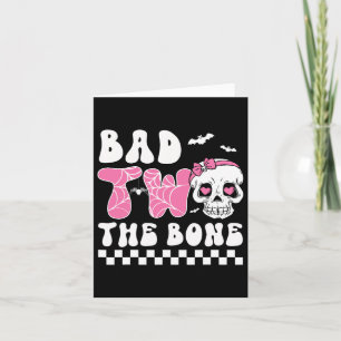 Cartão D Dois Aniversário Osso Toddler Halloween Aniversá