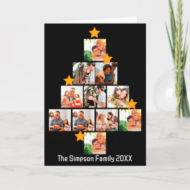 Cartão D Fun Family Christmas 11 Photo Collage Baby  (Frente)