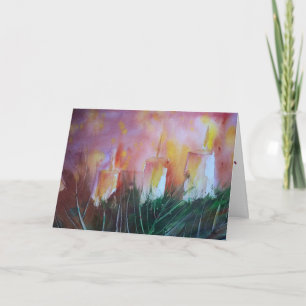 Cartão da aguarela do calor do feriado