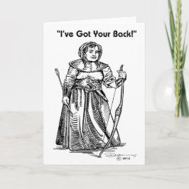 Cartão da amizade da mulher