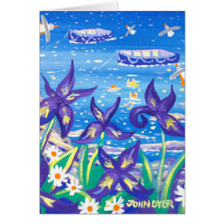 Cartão da arte: Azul da íris