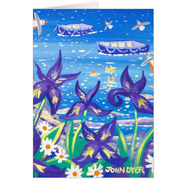 Cartão da arte: Azul da íris (Frente)