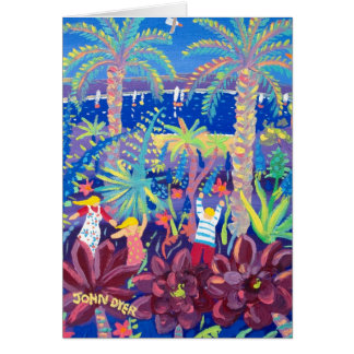 Cartão da arte: Dançando nos Aeoniums, Tresco.