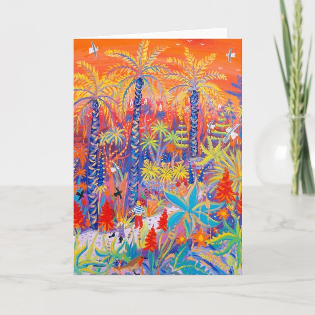 Cartão da arte: Dando uma volta sob um por do sol (Frente)