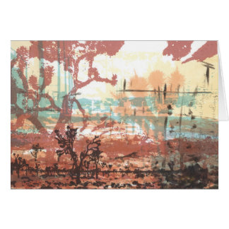 Cartão da arte das árvores de Joshua do deserto de
