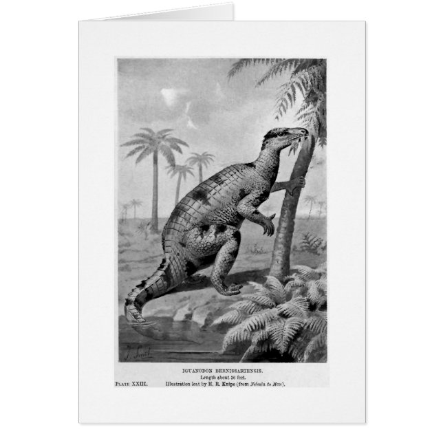Cartão da arte do bernissartensis de Iguanodon (Frente)