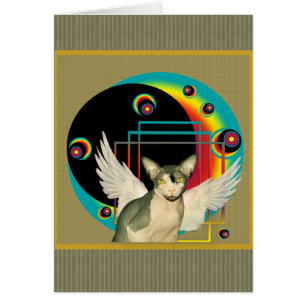 Cartão da arte moderna do anjo do cartão Sphyn