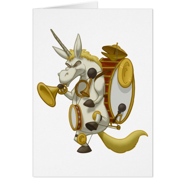 Cartão da banda do Um-Unicórnio (vazio para (Frente)