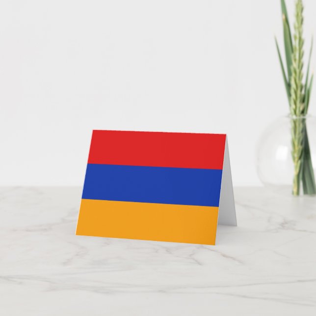 Cartão da Bandeira da Armênia (Frente)