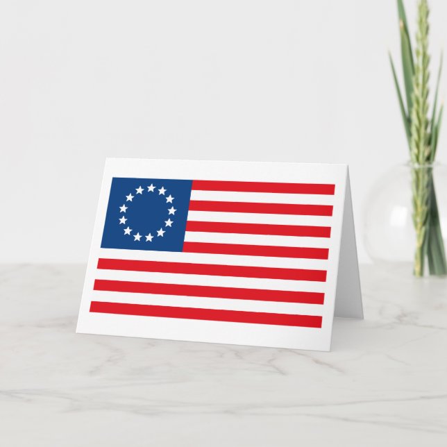 Cartão da bandeira de Betsy Ross (Frente)