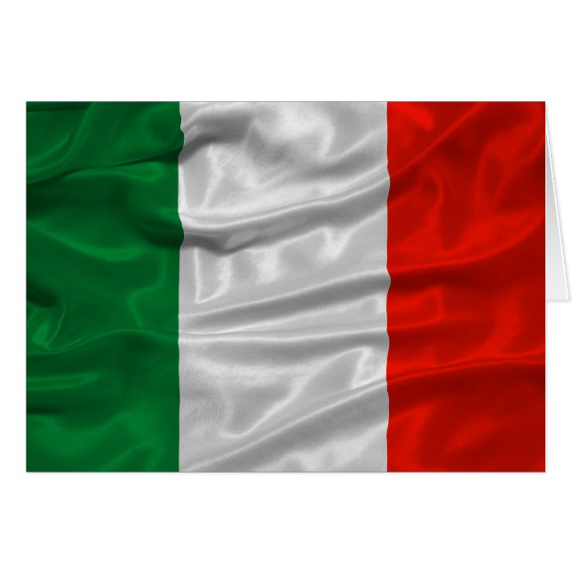 Cartão da bandeira de Italia (Frente Horizontal)
