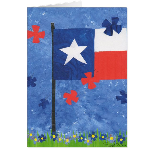 Cartão da bandeira de Texas (Frente)