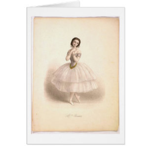 Cartão da beleza da bailarina