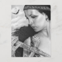 Cartão da beleza da deusa das memórias