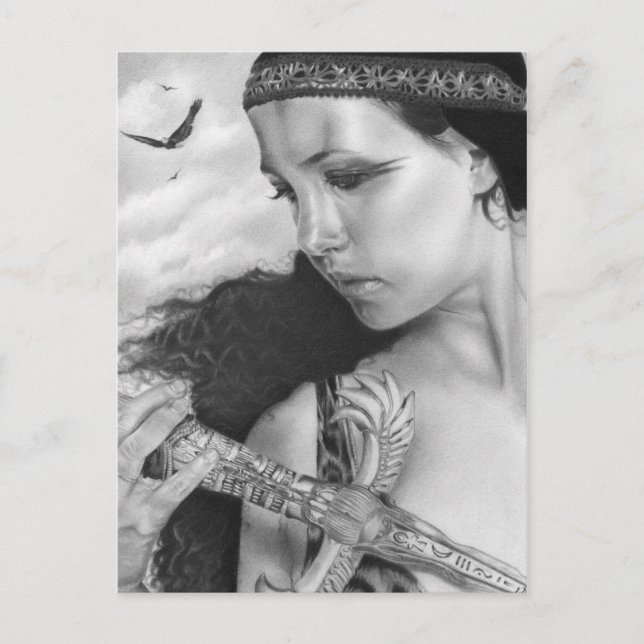 Cartão da beleza da deusa das memórias (Frente)