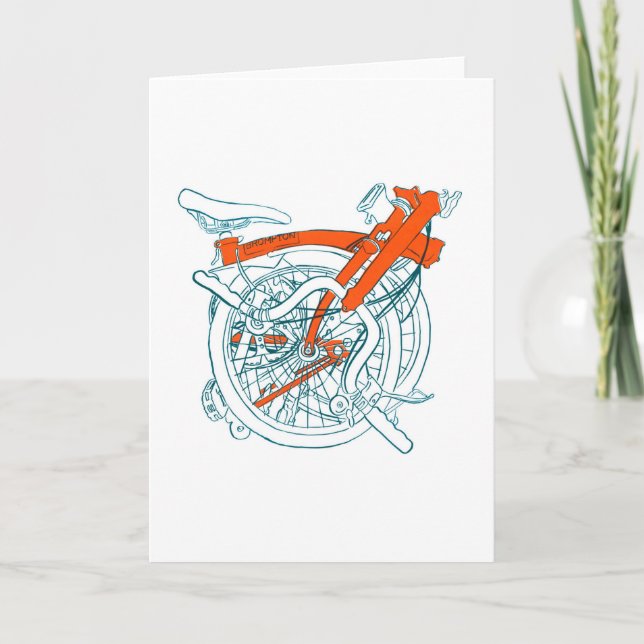 Cartão da bicicleta de Brompton (Frente)