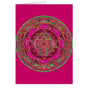 Cartão da boa fortuna de Lakshmi Yantra