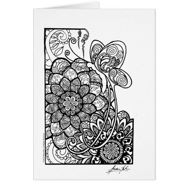 Cartão da borboleta - vazio para dentro (Frente)