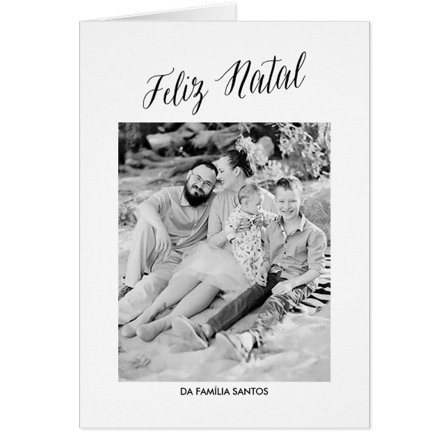 Cartão da caligrafia do Natal (Frente)