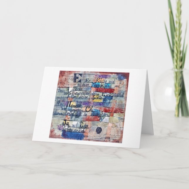 Cartão Da canção das músicas, Klee (Frente)