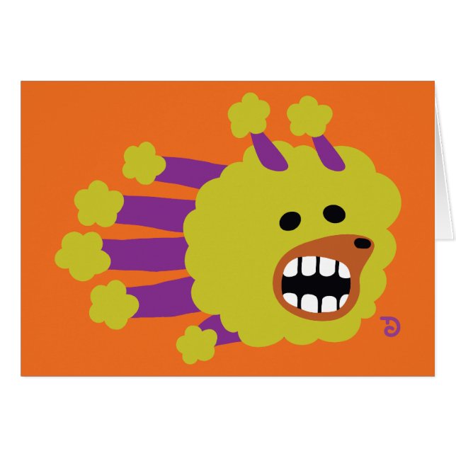 Cartão da caniche (Frente Horizontal)