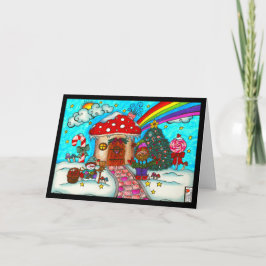 Cartão da Casa de Banheiro Feriado de Gnomie