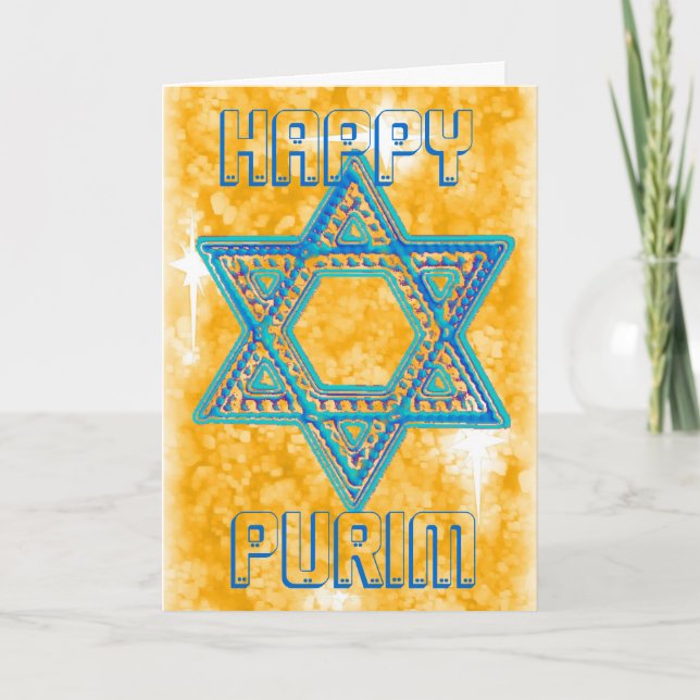 Cartão da celebração de Purim (Frente)