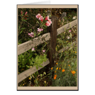 Cartão da cerca do jardim