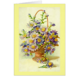 Cartão da cesta da margarida