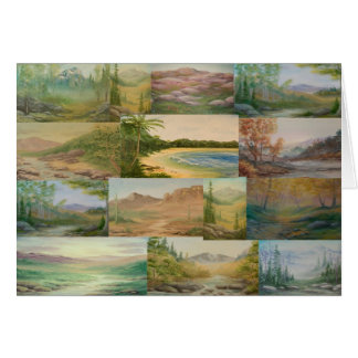 Cartão da colagem da paisagem