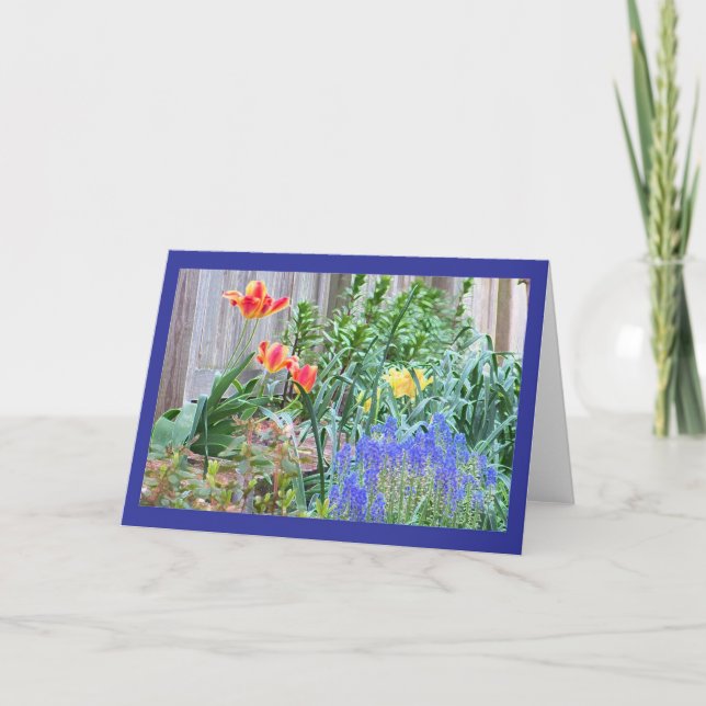 Cartão da cor do jardim do primavera (Frente)