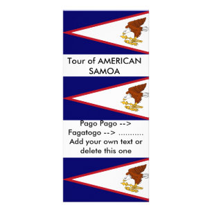 Cartão da cremalheira com a bandeira de Samoa